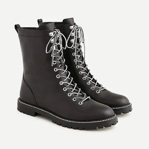 J. Crew Lace Up Boots in Leather